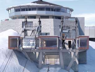 Visualisation du projet du téléphérique du Schilthorn 20XX.