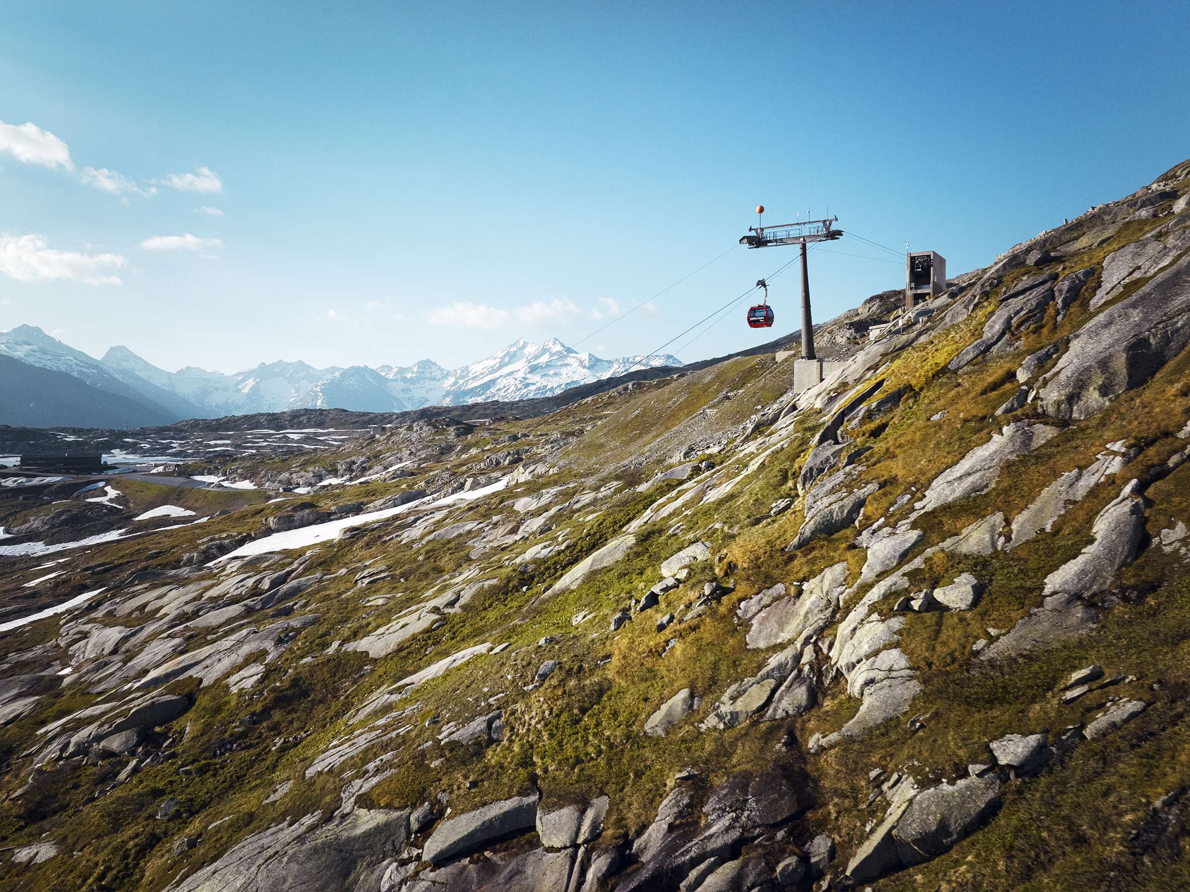Photo de la station supérieure du téléphérique du Sidelhorn.