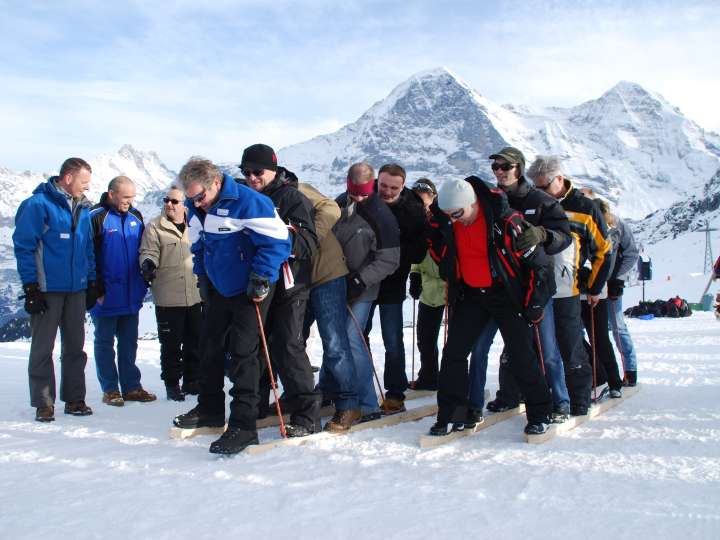 Jeux alpins - Défi en équipe