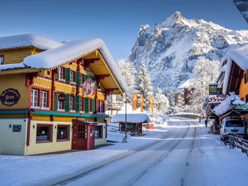 Grindelwald Dorf Winter