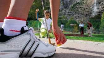 Minigolf auf der Sportanlage Eyelti in Lauterbrunnen