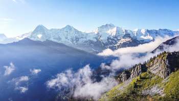 Das Dreigestirn Eiger, Mönch und Jungfrau ist das Wahrzeichen der Jungfrau Region,
