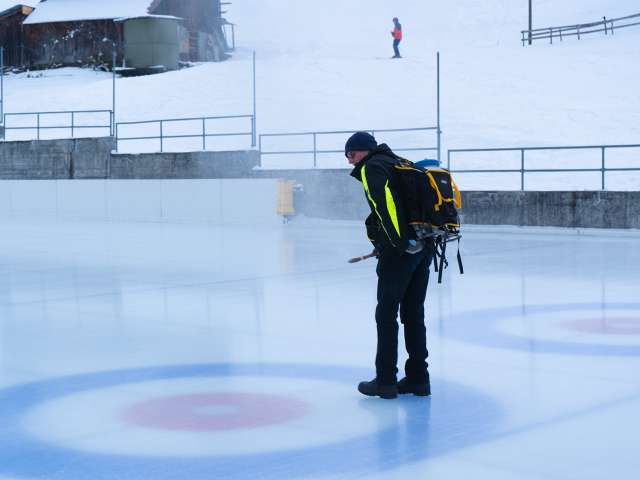He makes sure the ice is perfect